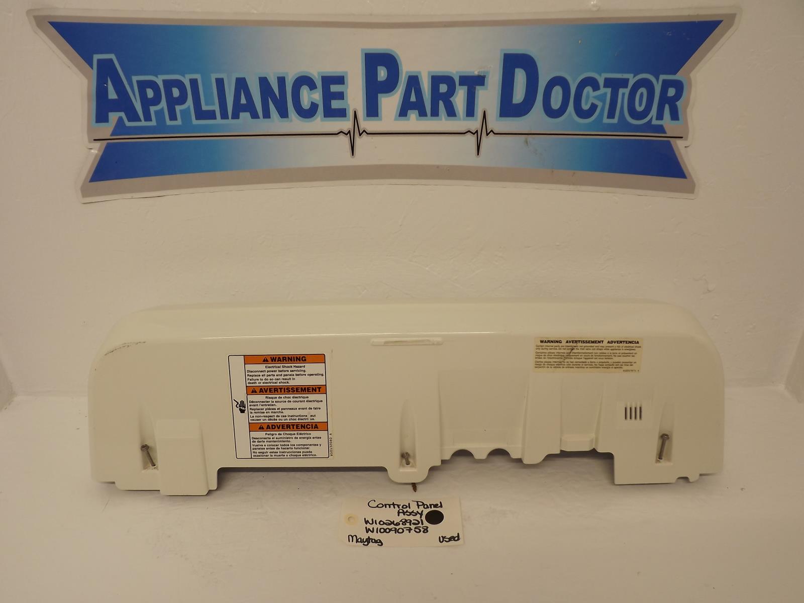 Maytag Washer W10268921 W10090758 Control Panel Assy Used Maytag Washer W10268921 W10090758 Control Panel Assy Used